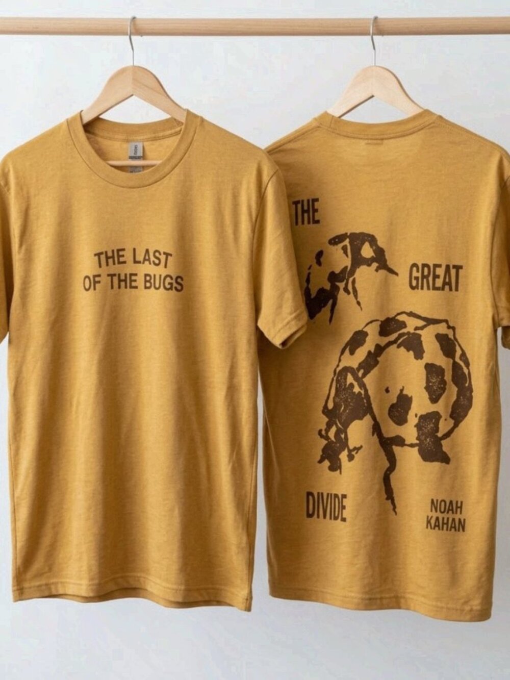 Noah Kahan The Last of the Bugs Great Divide Tour 2026 Gold Graphic T-Shirt